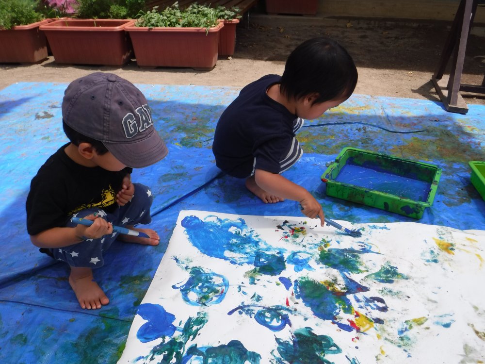 【けやきっ子】ボディペインティング