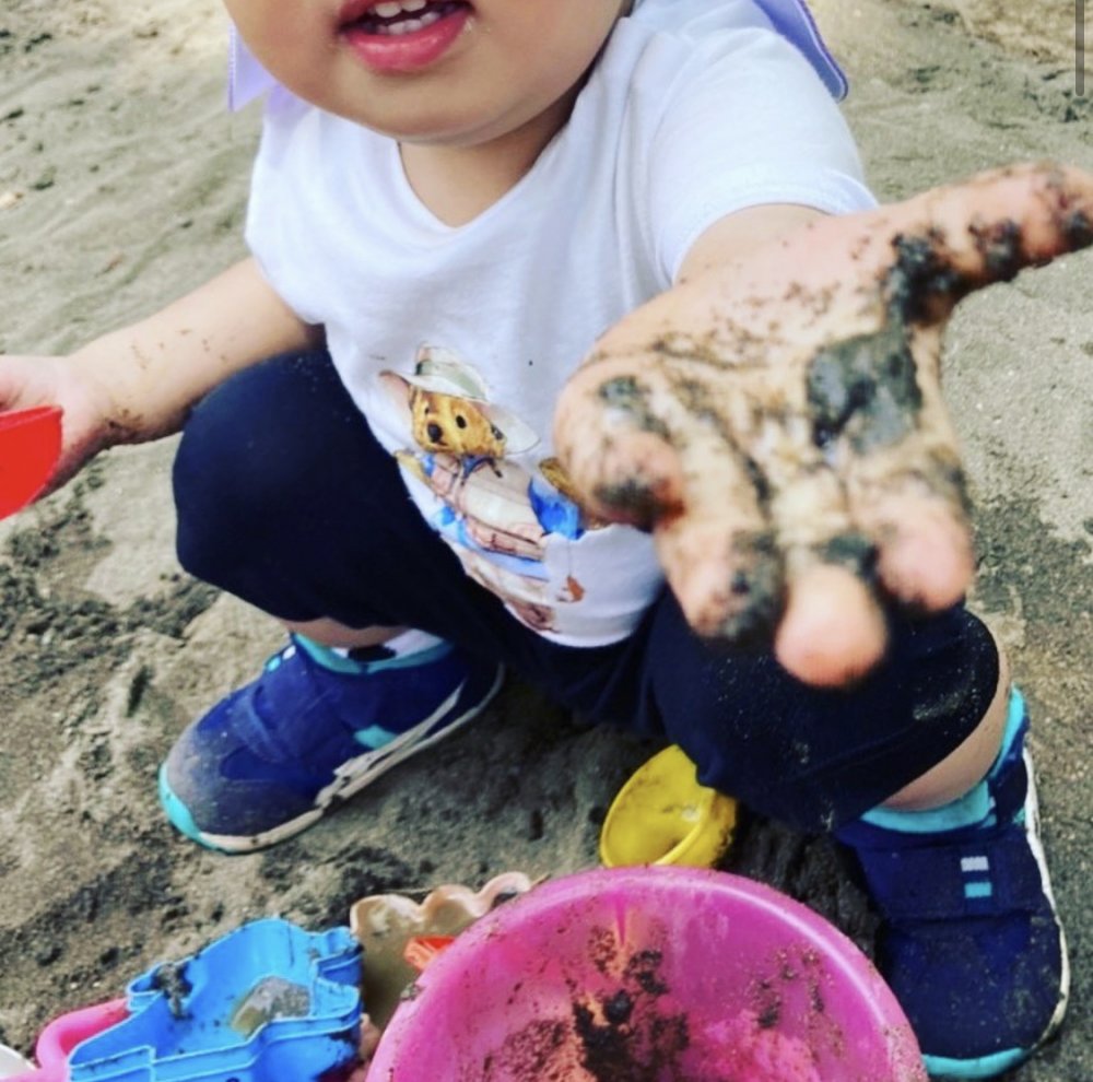 【みらい】どろんこになったよ！