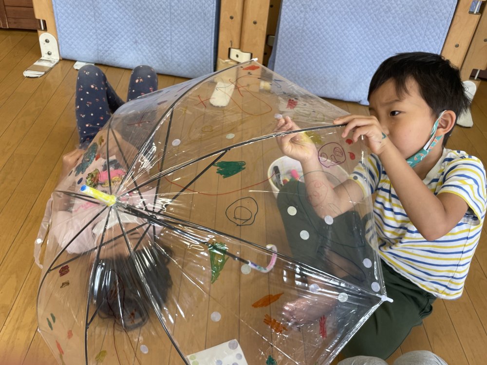 《わかば》「傘アート！」