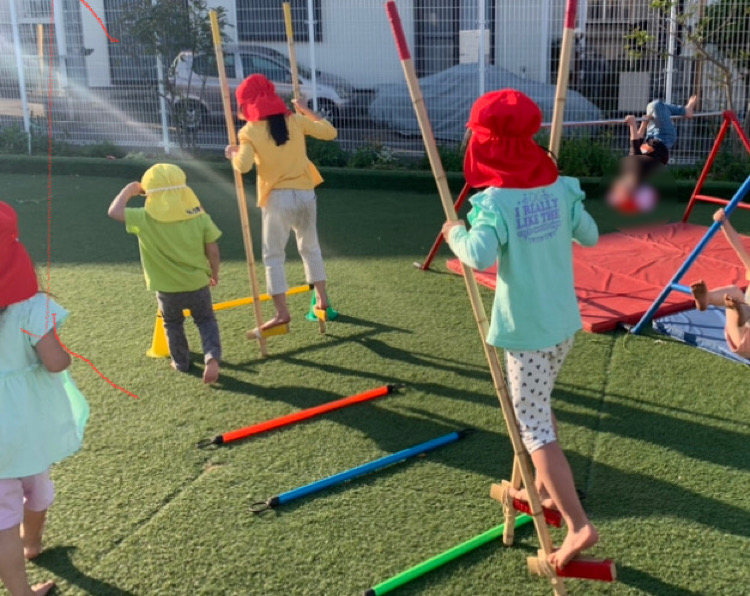 【わかば】竹馬チャレンジ！