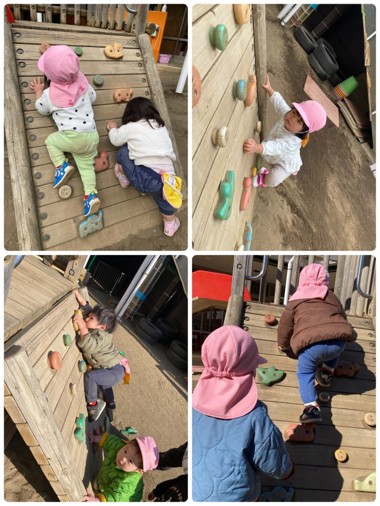 0歳児　クライミングに挑戦！