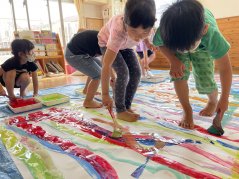 《わかば》絵具アート♪