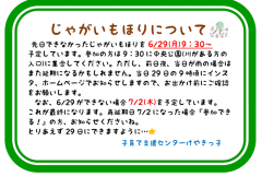 じゃがいもほりについて