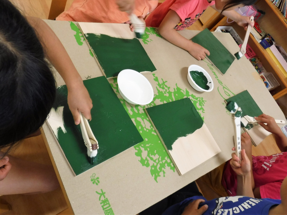 黒板作りの様子